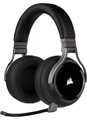 Headset Gamer Premium Corsair Virtuoso RGB Wirelesss com Som 7.1 Surround de Alta Fidelidade - Preto