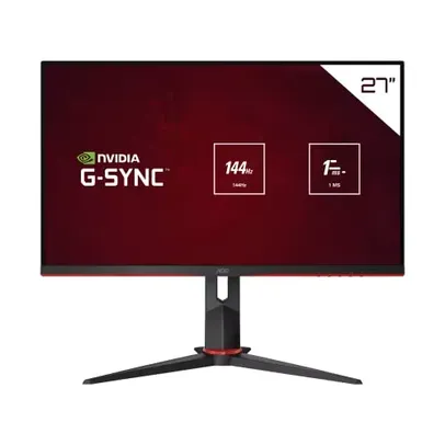 [Prime] Monitor Gamer AOC Hero 27" 144Hz IPS 1ms G-Sync Compatible 27G2, Preto, Grande