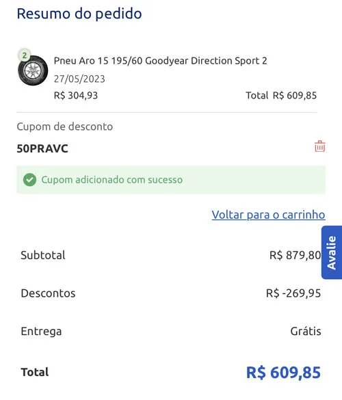 Imagem na descrição da promoção