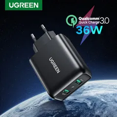 Carregador Ugreen carga rápida 3.0 qc 36w | R$ 98