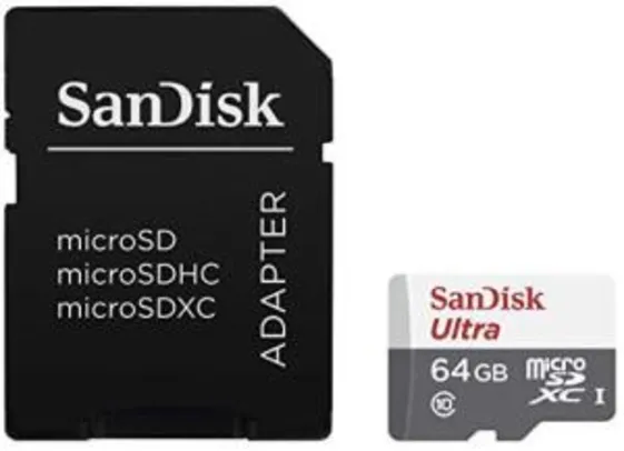 [PRIME]Cartão de Memória SanDisk Micro SD 64Gb | R$ 60,00