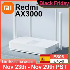 [ Taxa Inclusa ] Roteador Xiaomi Redmi AX3000  Gigabit Amplificador, WiFi 6, Repetidor de Sinal, Estender Repetidor, Nord VPN Mesh System, 5GHz 