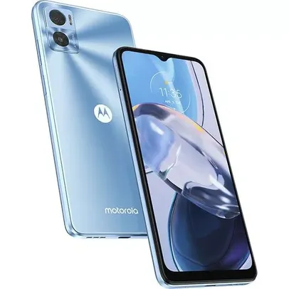 [AME R$465]Smartphone Motorola E22 4G 64GB Wi-Fi Tela 6.5'' Dual Chip 4GB RAM Azul