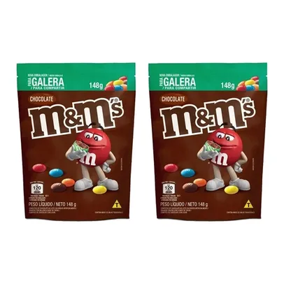 Combo 2 confeito M&MS choc ao leite 148G mars