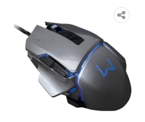 Mouse Gamer Com Fio Multilaser Warrior Ivor MO262 - Grafite