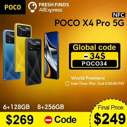 Smartphone POCO X4 Pro 5G Smartphone Telephone 108MP Triple Camera 120Hz Amoled screen 67W turbo charging Global Version