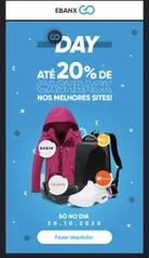 Até 20% de cashback em parceiros EBANX GO (Shein, Aliexpress, Shopee)