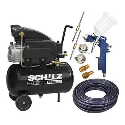 Compressor Ar 8,5Pés Plus Csi 25L Schulz + Kit Acessórios