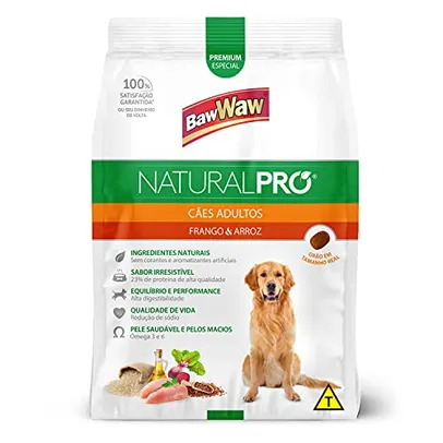 Ração Baw Waw natural Pro para cães adultos sabor Frango e Arroz - 15kg