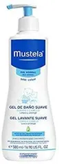 5 Sabonetes Líquido Hipoalergénico Gel Lavante Corpo e Cabelo, Mustela Bebê, Azul, Grande/500 Ml