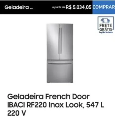 Geladeira French Door IBACI RF220 Inox Look, 547 L 220 V - R$5034
