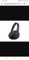 Headphone Sony WH-CH710N Preto Bluetooth com Noise Cancelling | R$500