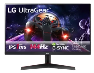 Monitor Gamer LG 23,8 Full HD 144Hz 1MS hdmi dp ips hdr Freesync 24GN600-B