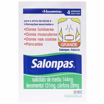 Salonpas® Adesivo Grande 04 Unidades R$4