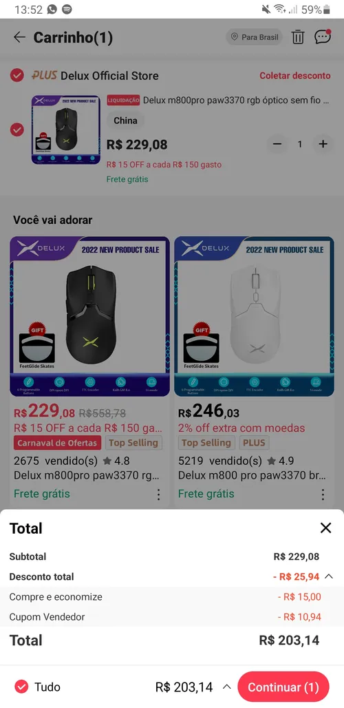 Imagem na descrição da promoção