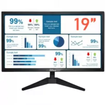 Monitor Dr. Office LED de 19 Polegadas com entrada HDMI, 60Hz, 5ms