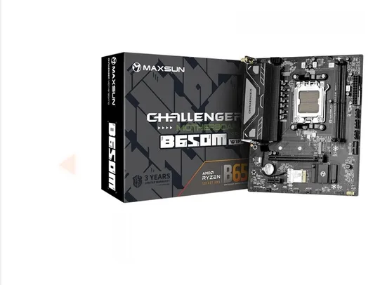 Placa Mãe Maxsun Challenger B650M WI-FI, Chipset B650, AMD AM5, MATX, DDR5, MS-Challenger B650M WIFI