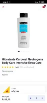 [APP] Neutrogena Body Care Intensive Extra Care 400ml | R$16