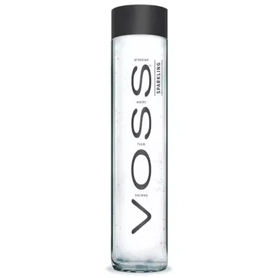 Água Norueguesa Voss  Garrafa de Vidro - 375ml - Com Gás 