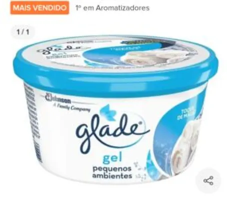Odorizador glade gel pequenos ambientes - 70g - R$ 3,27