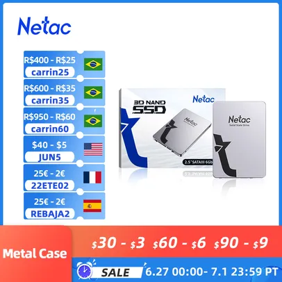 SSD Sata Netac 2tb em Metal