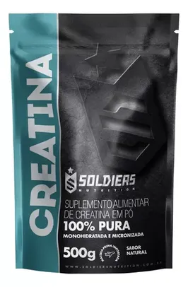 Creatina Monohidratada 500g - 100% Pura - Soldiers Nutrition