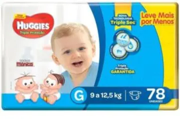 [APP + R$5 de volta] Fralda Huggies Tripla Proteção G -  78 un. | R$ 49