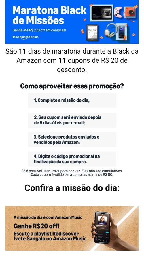 Imagem na descrição da promoção