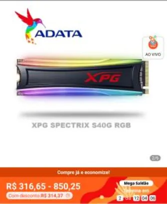 SSD A DATA XPG S40G 512GB | R$403