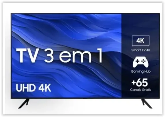 Smart TV Samsung 58" UHD 4K 58CU7700 2023, Processador Crystal 4K, Gaming Hub Tela sem Limites 58"