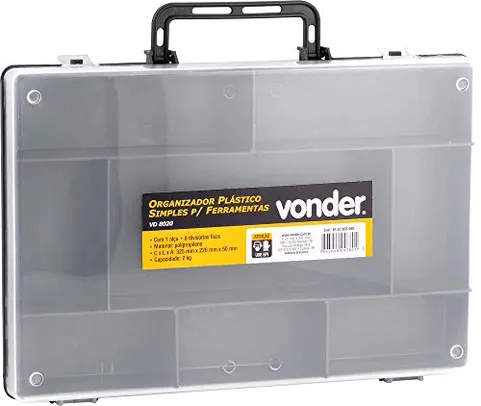 Vonder Organizador Plástico Simples Para Ferramentas 32 5 Cm X 22 0 Cm X 5 0 Cm Vd 8020