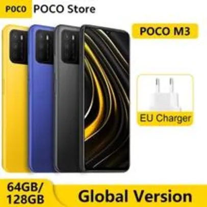 Smartphone Poco m3 snapdragon 662 octa núcleo 4gb 64gb - R$853