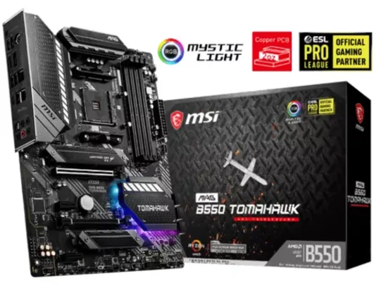 Placa Mãe MSI MAG B550 Tomahawk, Chipset B550, AMD AM4, ATX, DDR4