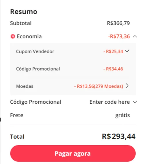 Imagem na descrição da promoção