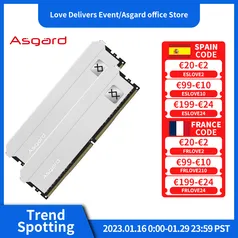 [2 unidades 8GB] Memória Asgard DDR4 RAM Freyr T3 Series 8GB 3200mhz