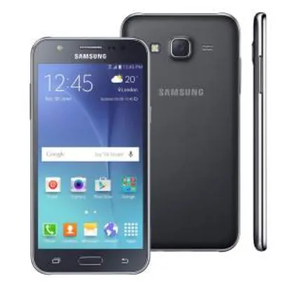 Smartphone Samsung Galaxy J5 Duos Preto com Dual chip, Tela 5.0", 4G, Câmera 13MP, Android 5.1 e Processador Quad Core de 1.2 Ghz por R$ 675