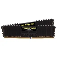 Memória Corsair Vengeance LPX 64GB (2x32GB), 3200Mhz, DDR4, C16, Preto - CMK64GX4M2E3200C16