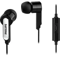 [PRIME] Philips SHE1405BK/10 - Fone de Ouvido com Microfone, Preto | R$ 21