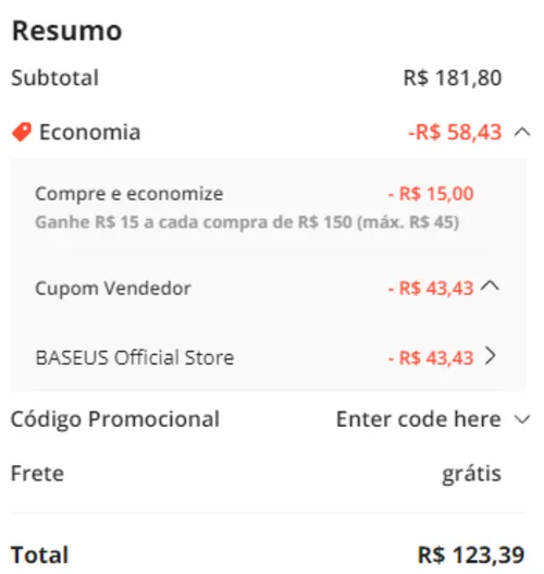 Imagem na descrição da promoção