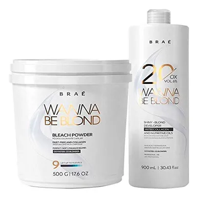 Braé Wanna Be Blond Pó Descolorante 500g Ox 20 Vol 900ml