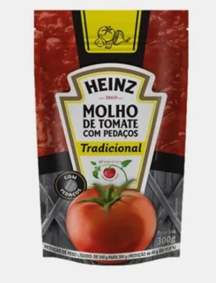 Molho de Tomate com Pedaços Tradicional Heinz 300g