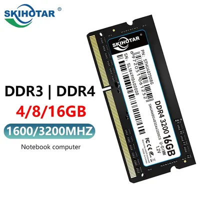 [Conta Nova R$ 125] Memória RAM SKIHOTAR para Notebook DDR4 16GB 3200mhz