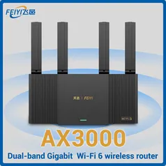 Roteador Feiyi ax3000, 5ghz até 3000mbps, com Wifi 6