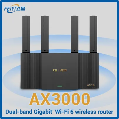 Roteador Feiyi ax3000, 5ghz até 3000mbps, com Wifi 6