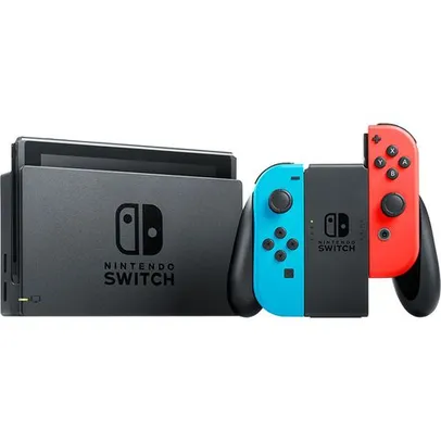 [CC AME/AME R$ 1699] Console Nintendo Switch 32GB Neon - Blue Red