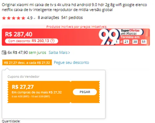 Imagem na descrição da promoção