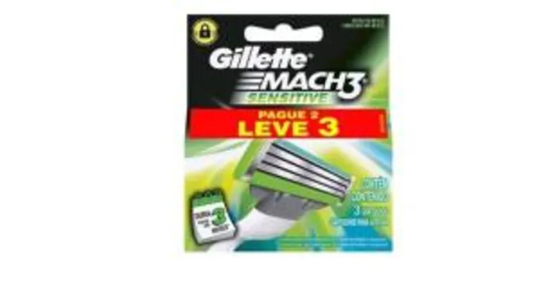 Carga Gillette Mach 3 Sensitive L3 P2 - R$13