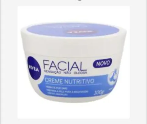 Creme Facial Nivea Nutritivo 100g | R$ 19