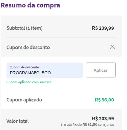 Imagem na descrição da promoção