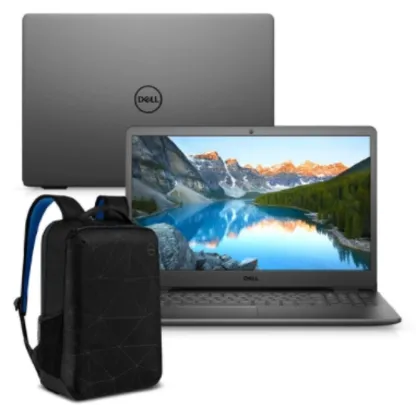 [AME R$2671] Kit Notebook Dell Inspiron i3501-M20PB 15.6" HD 10ª G. i3 4GB 128GB SSD + Mochila Essential | R$2.986